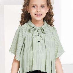 Peppermint Girls Striped Flared Sleeves Top-image-33