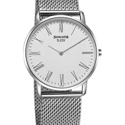 Sonata Men Brass Dial & Stainless Steel Bracelet Style Straps Analogue Watch 7152SM02-image-65