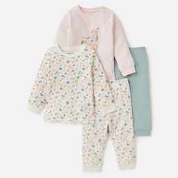 Juniors by Babyshop Infants Girls Set Of 2 Printed Night Suits-49