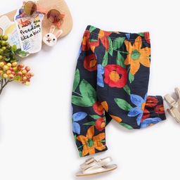 LULU & SKY Girls Printed Tapered Fit High-Rise Joggers Trousers-image-79