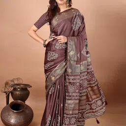 Mitera Bandhani Printed Bandhani Saree With Blouse Piece-picture-57