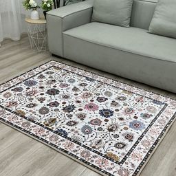 OBSESSIONS Black Traditional Printed Anti-Skid Carpet-image-17