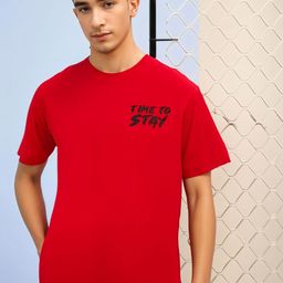 Moda Rapido Men Typography Printed Applique T-shirt-picture-15