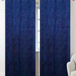 IVAZA Blue Velvet Door Curtains-image-104