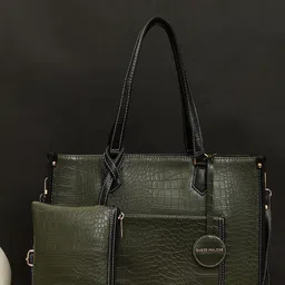 Bagsy Malone Women Textured Structured Shoulder Bag With A Pouch-15