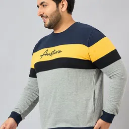 AUSTIVO Men Plus Size Round Neck Pullover Sweatshirt image 5
