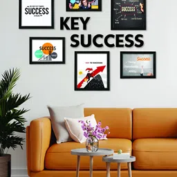 Aura Black & White 5 to 7 Pieces MDF Wall Photo Frames-image-13