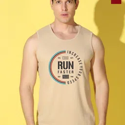 WOOSTRO Pack Of 2 Printed Combed Cotton Gym Vests VWS26(RUN RUST)(PLAIN MAROON)-image-4