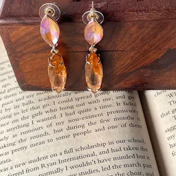 Niska Contemporary Stone Studded Drop Earrings-image-84