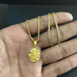 Jemeefly Gold-Plated Circular Pendants with Chains image 2