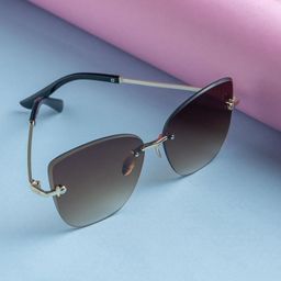 Leeway Women Cateye Sunglasses LW-6012-BROWN-Brown-26