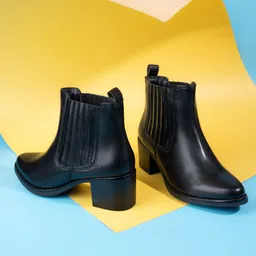 Hydes N Hues Women Casual Block-Heeled Chelsea Boots-image-57