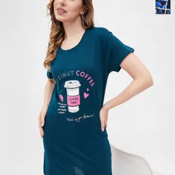Christy World Women 2 Printed Extended Sleeves Applique T-shirt-image-98