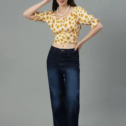 Stylecast X Kotty Women Floral Printed Fitted Crop Top-image-69