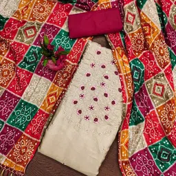 LeeliPeeri Designer Floral Embroidered Unstitched Dress Material-image-59