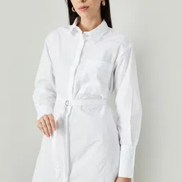 CODE by Lifestyle Women Cotton Shirt Style Longline Top-image-27