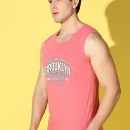 WOOSTRO Pack Of 2 Printed Combed Cotton Gym Vests VWS26(ENJOY RUST)(BKLN PEACH) image 3