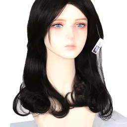 RITZKART Halo Wavy Toupee Hair Extension- Black- 18 Inch-image-63