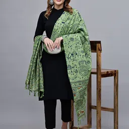 LOOM LEGACY Ethnic Motifs Printed Khadi Cotton Dupatta-52