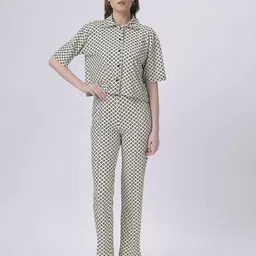 BABA YAGA Printed Shirt & Trouser Co-Ords Set-image-107
