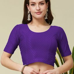 KALINI Woven Design Cotton Saree Blouse-image-10