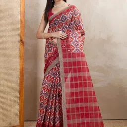 SHANVIKA Printed Pure Cotton Saree-image-67
