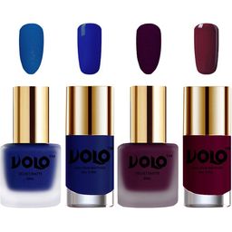 VOLO Set Of 4 Velvet Matte & Extra Shine Nail Polish - 8 ml Each - 19 - 46 - 66 - 34-3