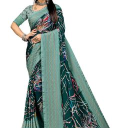 PARVOTSAV Green Polyester Saree-image-54