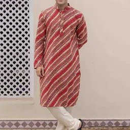 Ethnic India Men Ethnic Motifs Striped Kurta-picture-22