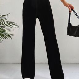 BAESD Women Relaxed Straight Leg High-Rise Trousers-picture-17