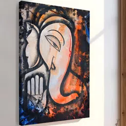 Art Street Black & Orange 1 Piece Canvas Religious Wall Art-image-40