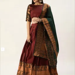 MANMOHITSAREE Ready to Wear Lehenga & Blouse With Dupatta-picture-8
