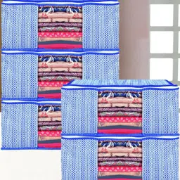 AMAK INC Blue Fabric Multi-Utility Wardrobe Organisers-picture-41