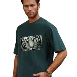 BLUEFICUS Graphic Printed Round Neck Bio Finish Slim Fit T-shirt-image-70