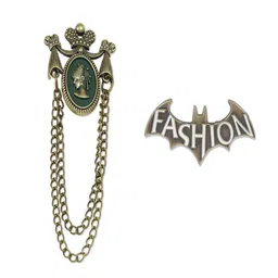 ADORN Unisex Set Of 2 Vintage Statement Broochs-picture-30