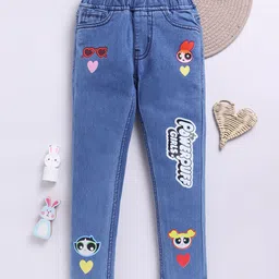 Here&Now X Game Begins Girls Slim Fit Printed Stretchable Jeans-image-6