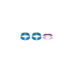 Dynamic Retail Global Set of 3 Rings for Men & Women, Blue-Purple Alloy Ring ()-49
