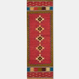 Fabindia Orange & Red Printed Woven Woolen Floor Runner-picture-24
