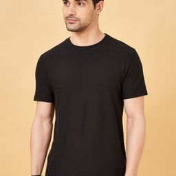 7 Alt by Pantaloons Men Solid Round Neck Slim Fit T-shirt-image-32