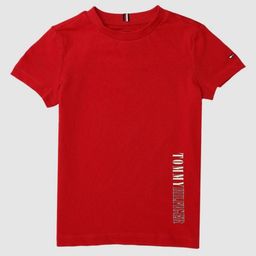 Tommy Hilfiger Boys Brand Logo Printed Round Neck Cotton T-shirt-picture-31