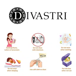 DIVASTRI Gold-Plated Artificial Stones Studded Contemporary Drop Earrings image 3