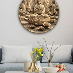 OLIVE TREE Beige Printed Wooden Wall Hangings-image-34
