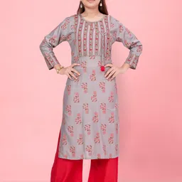 Muhuratam Girls Printed Kurta Set-picture-14