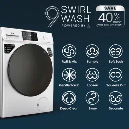 ifb 7 kg 5 Star with Steam Refresh program, 9 Swirl Wash, Eco Inverter, Powered by AI with Wifi Fully Automatic Front Load with In-built Heater Silver image 5