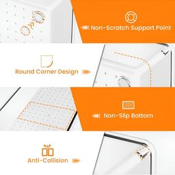 Aura Transparent Set of 6 Regular Drawer Organiser Organisers image 5