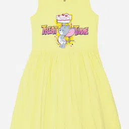 Wear Your Mind Girls Graphic Print Fit & Flare Sleeveless Knee Length Dress-image-79