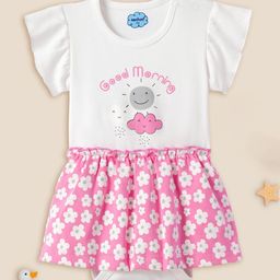 Nauti Nati Girls Floral Printed Fit and Flare Dress with attached bodysuit-picture-30