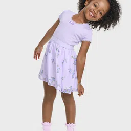 THE CHILDREN'S PLACE Girls Floral Print Fit & Flare Dress-picture-26