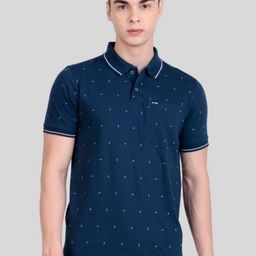 FLYIND VOGUE OUTFIT Men Printed Polo Collar Slim Fit Cotton T-shirt-image-62