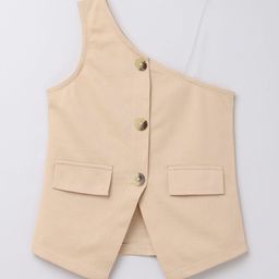 taffykids Girls Textured One Shoulder Top-58